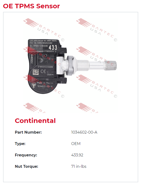 OE TPMS Sensor